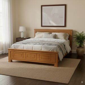 Classic Boxy Teak Bed