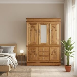 Teak Five Door 5 Feet Almirah